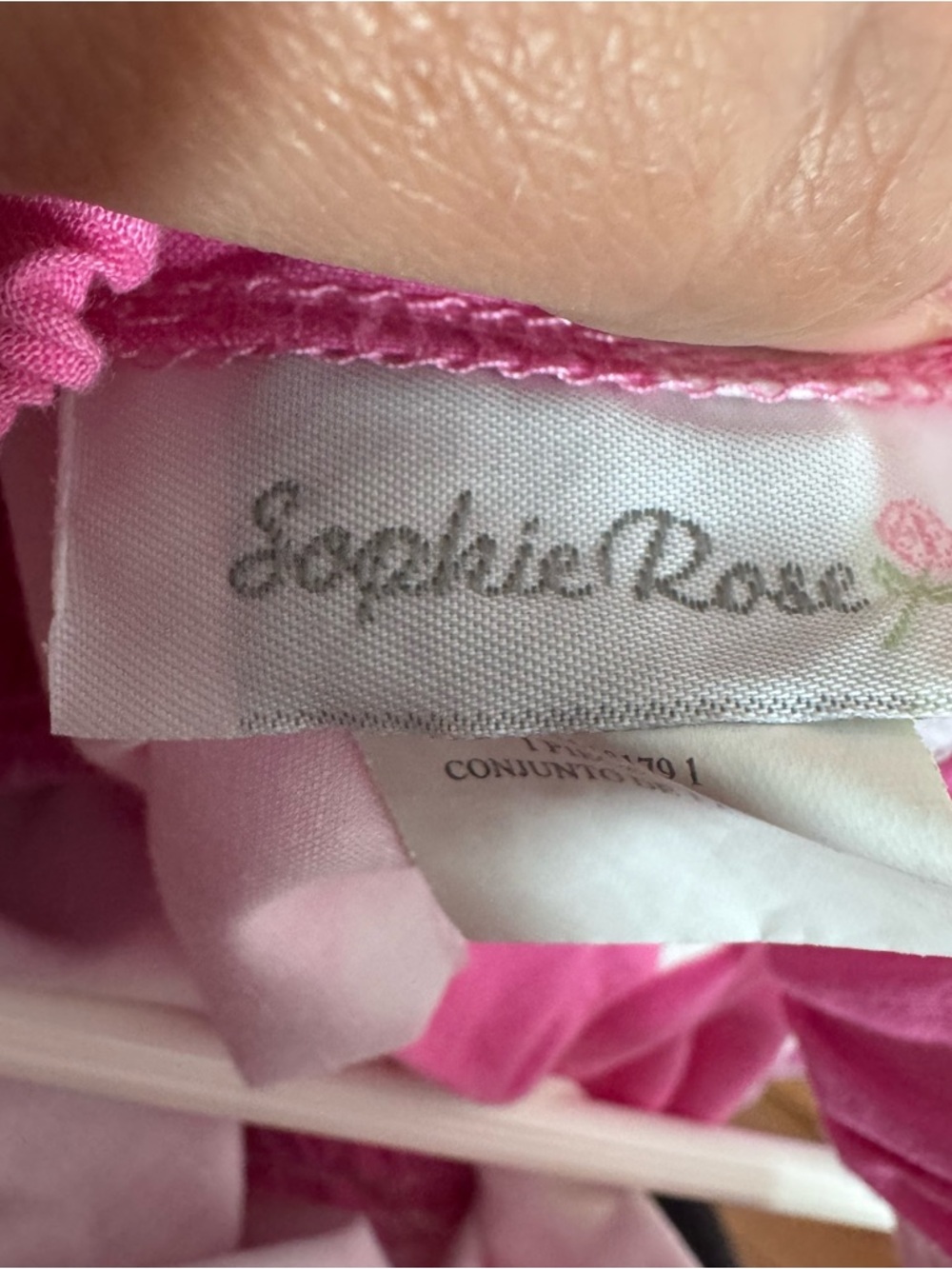 Sophie Rose Pink Polka Dot Dress Girls Size 4 Flower Accent - Picture 4 of 8